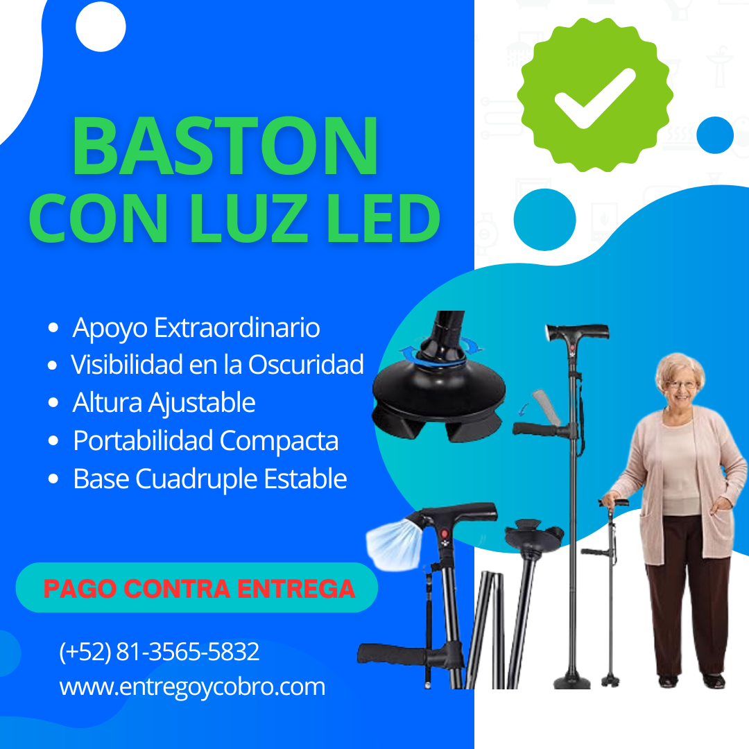 Bastón Plegable con Luz LED