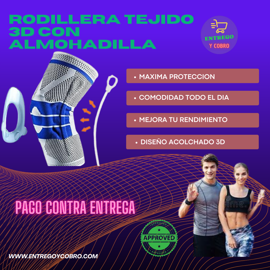 Rodilleras 1pcs Tejido 3D con Almohadilla